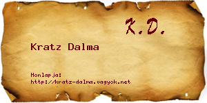 Kratz Dalma névjegykártya
